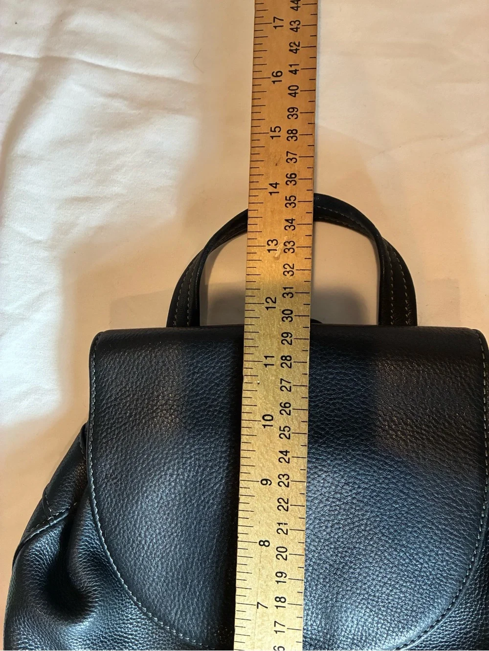 Tignanello Black Pebbled Leather Backpack Purse Adjustable Straps Everyday Bag
